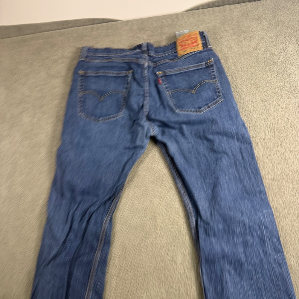 Levis 505 Regular Fit Straight Leg Jeans Medium Wash Blue 36x34